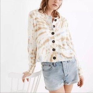 Madewell Broadway Tye Dye Button Up Cardigan